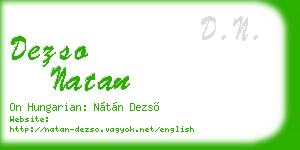 dezso natan business card