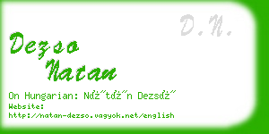 dezso natan business card